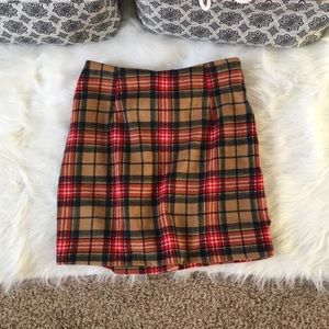 Plaid mini skirt